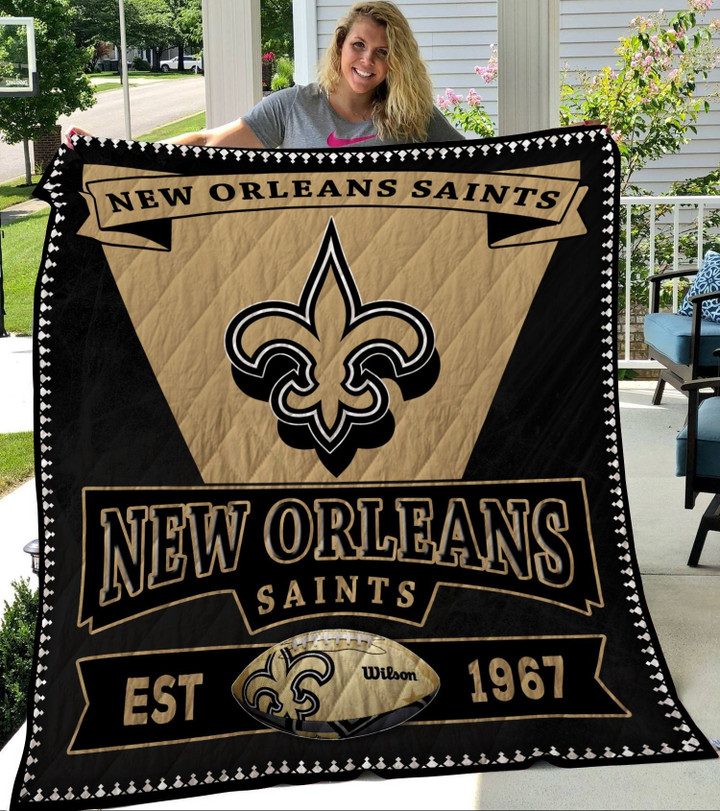 New Orleans Saints 1 5 Quilt Blanket Ha1910 Fan Made