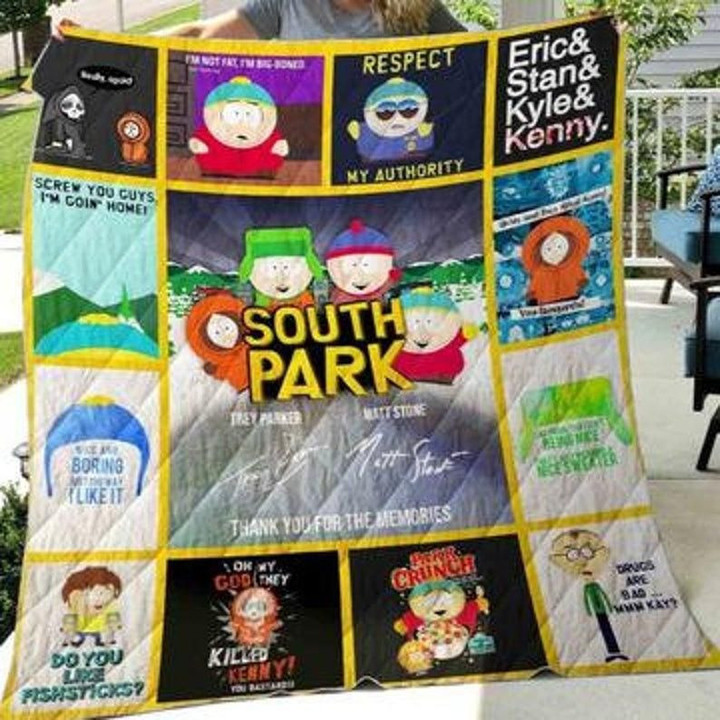 South Park V1 Fleece Quilt Blanket Personalized Customized Home Bedroom Decor Gift