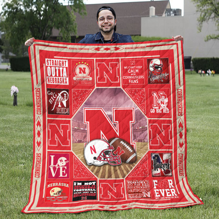 Nebraska Cornhuskers Quilt Blanket Ha1910 Fan Made