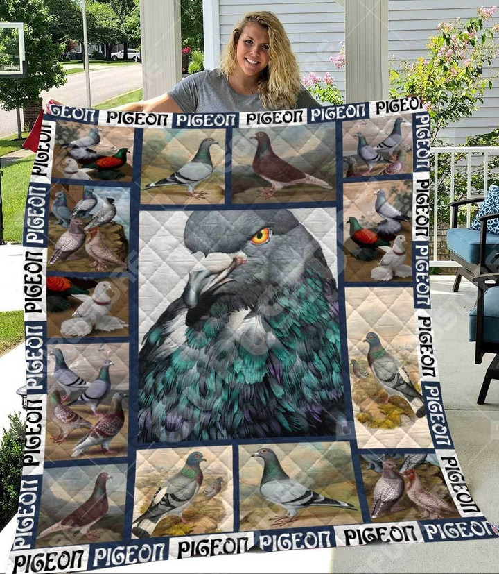 Pigeon Art Like 3D Personalized Customized Quilt Blanket 1170