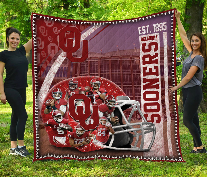 Oklahoma Sooners 1 Quilt Blanket Ha1910 Fan Made