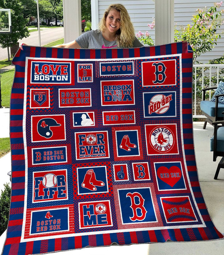Boston Red Sox Quilt Blanket Th1607 Fan Made