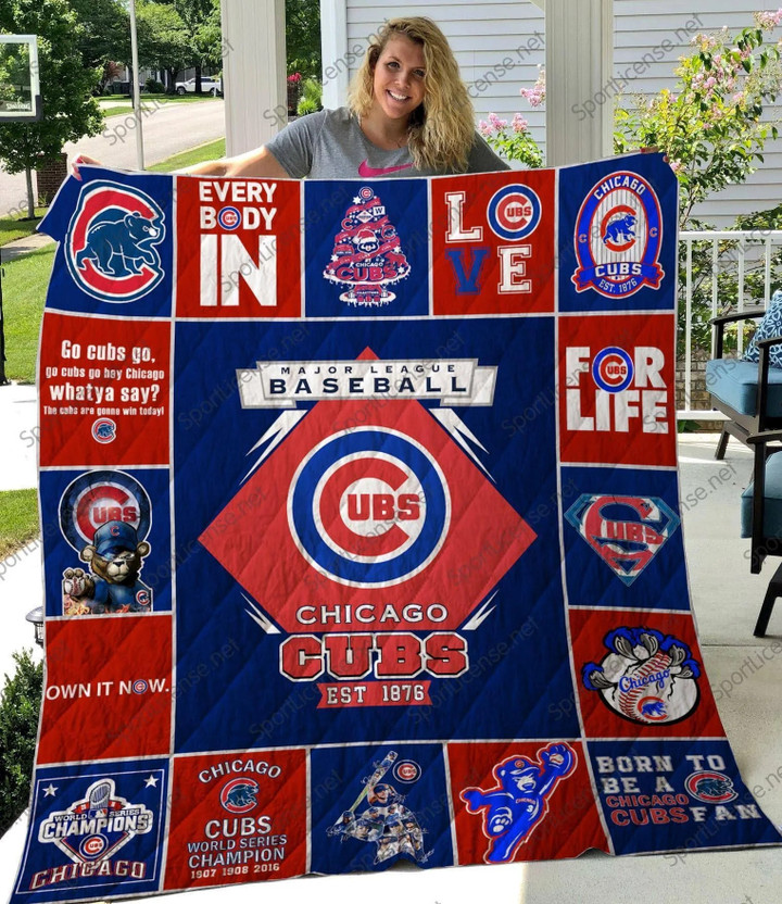 Chicago Cubs Quilt Blanket Qsp063397