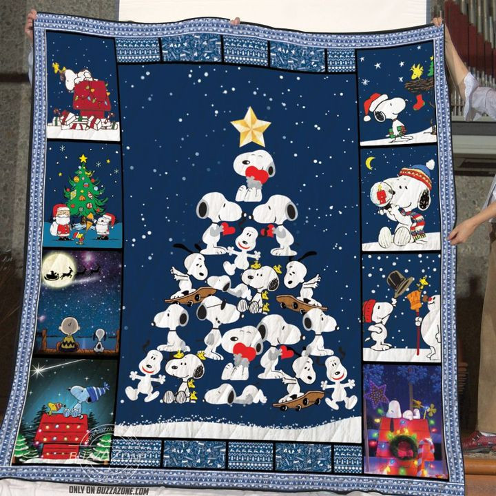 Snoopy Christmas Tree Quilt Blanket – Hothot 121020