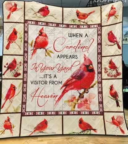 Cardinal Heaven Quilt Blanket