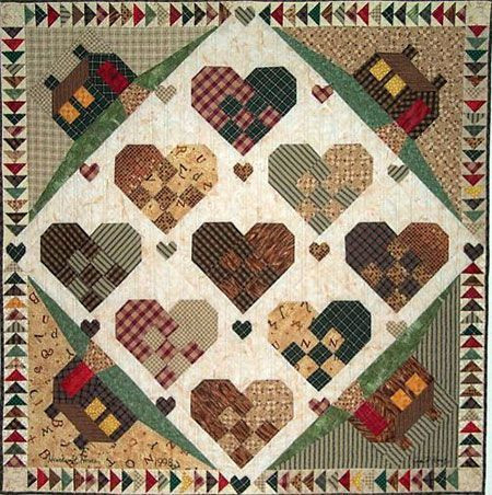 Hearts At Home Quilt Blanket