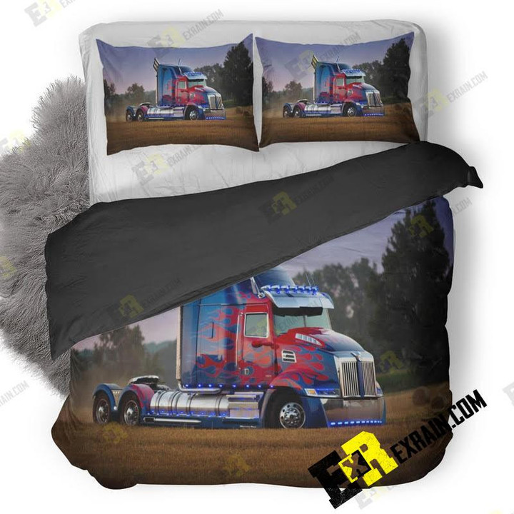 Transformers The Last Knight 5 Optimus Prime Truck 5K 0G 3D Customize Bedding Sets Duvet Cover Bedroom set Bedset Bedlinen