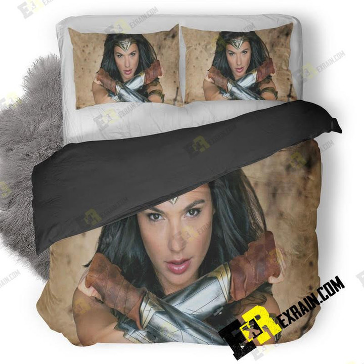 Gal Gadot As Wonder Woman To 3D Customize Bedding Sets Duvet Cover Bedroom set Bedset Bedlinen
