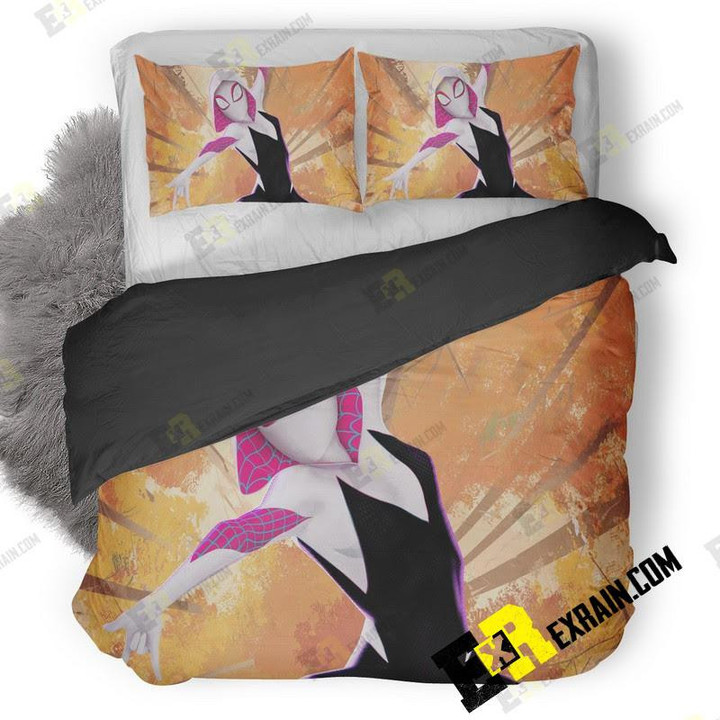 Gwen Stacy Spider Man Into The Spider Verse O4 3D Customize Bedding Sets Duvet Cover Bedroom set Bedset Bedlinen