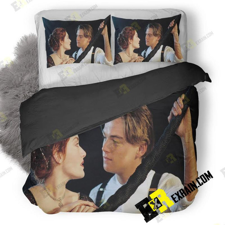Kate Winslet And Leonardo In Titanic Movie Wallpaper 3D Customize Bedding Sets Duvet Cover Bedroom set Bedset Bedlinen