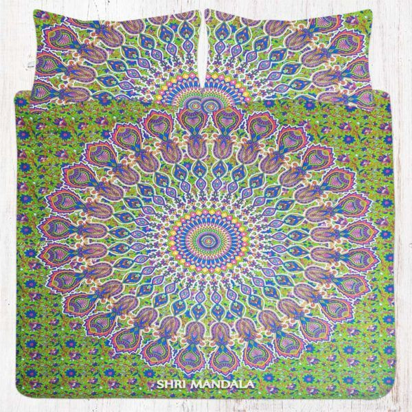 Pink Green And Blue Flower Mandala Cly1701223B Bedding Sets