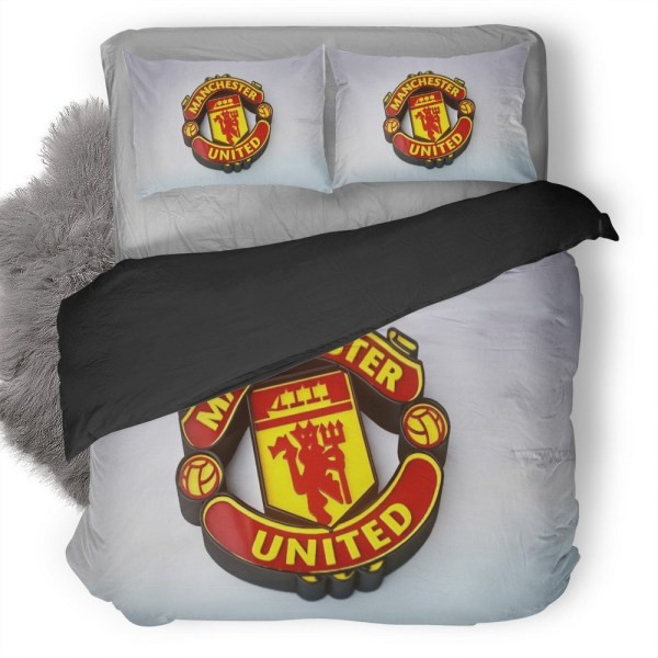 Manchester United 3D Logo Bedding Set