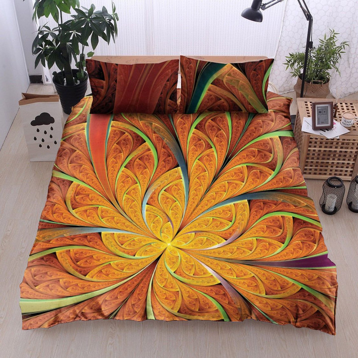 Orange Factal Flower Dd09100106B Bedding Sets
