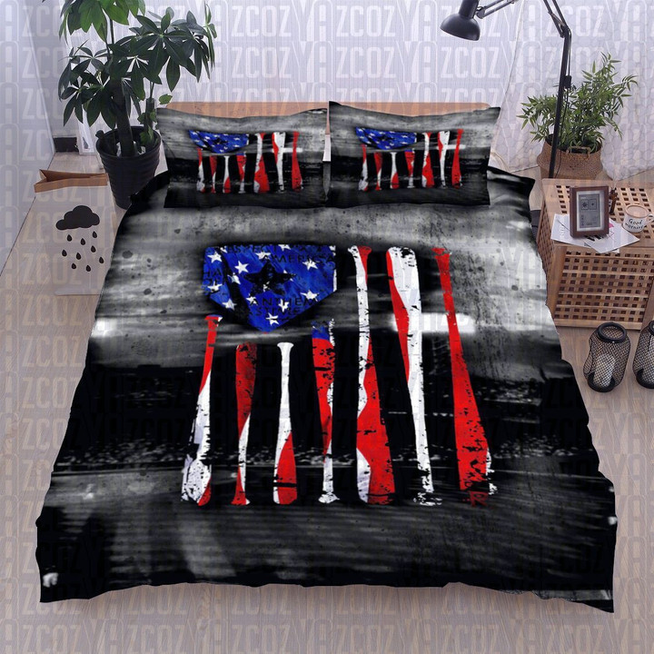 Baseball United State Flag Cl22110022Mdb Bedding Sets