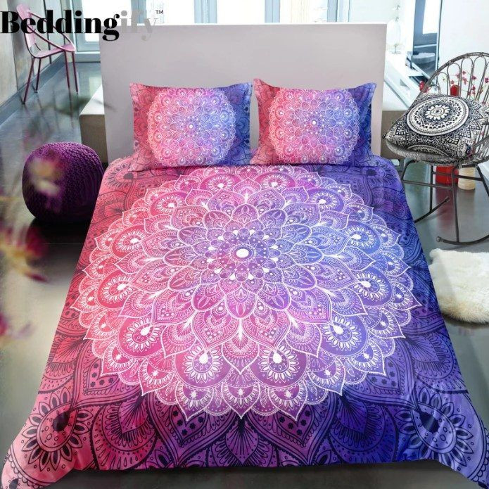Black Pink Purple Mandala Pattern Clh1510031B Bedding Sets