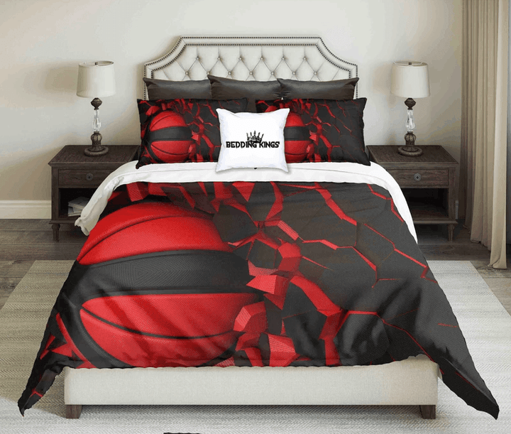 Red Black Basketball Clm1410155B Bedding Sets
