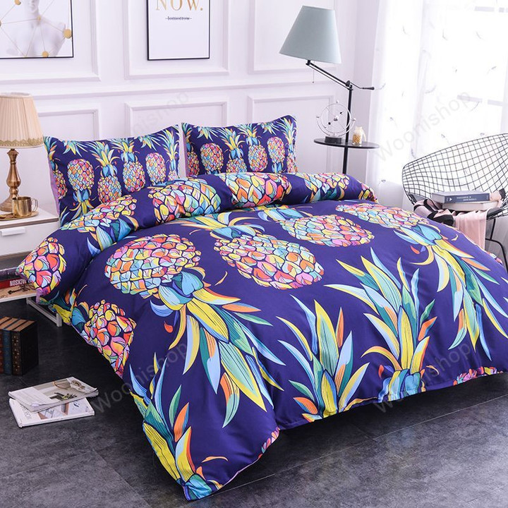 2/3Pcs Fruit Bedclothes 3D Polyester Printing 3D Pineapple Print Bedding Set Duvet Cover Pillowcase Queen Size Home Decor