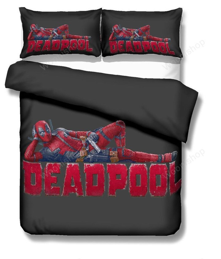 Marvel Deadpool 3D Bedding Set Queen Size Duvet Cover Set Comforter Cover Set Bedclothes Home Room Textiles