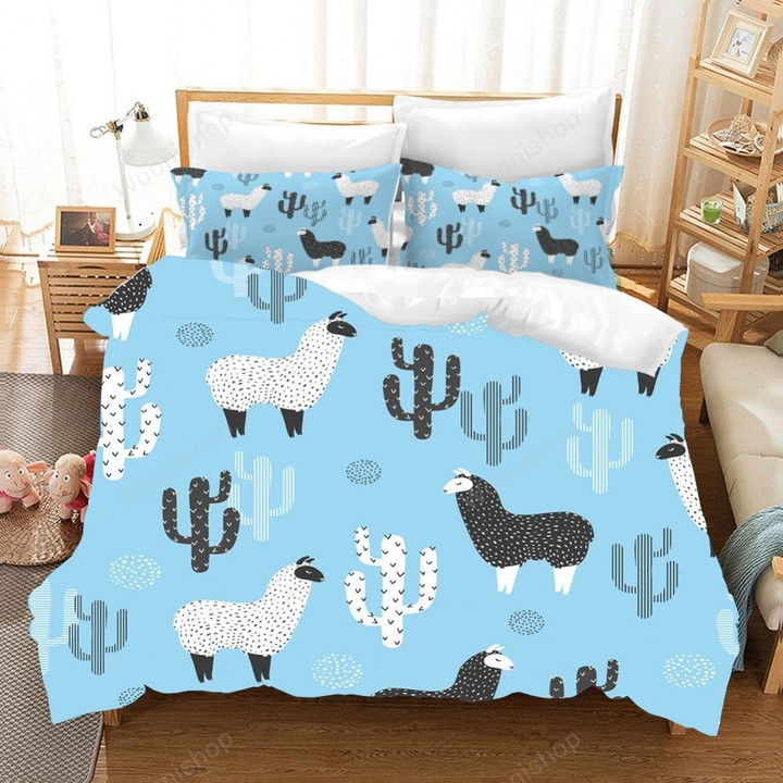 Antelope Bedding Set Tropical Cactus Bed Linen Set Cartoon Animals Kids Duvet Cover Set High Quality Bedding With Pillowcase