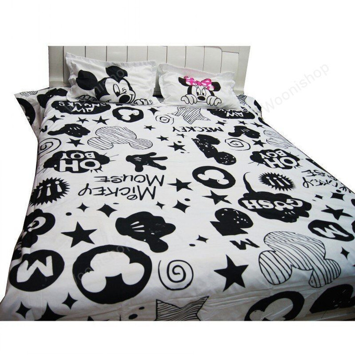 Mickey Minnie Mouse 3D Printed Bedding Sets Adult Twin Full Queen King Size Bedroom Decoration Duvet Cover Set No Comforter