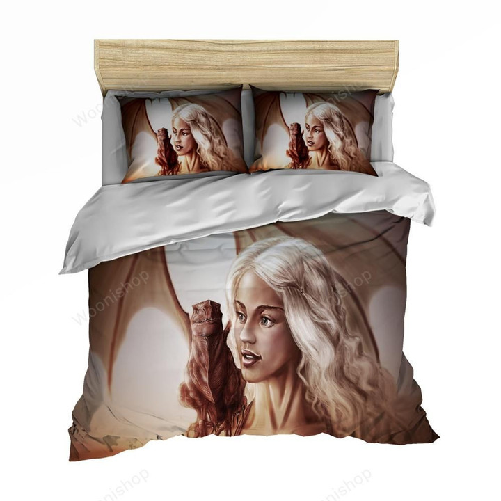 3D Print Bedding Set Game Of Thrones Daenerys Targaryen Mother Of Dragons Friends Presents Duvet Cover Set Home Textiles