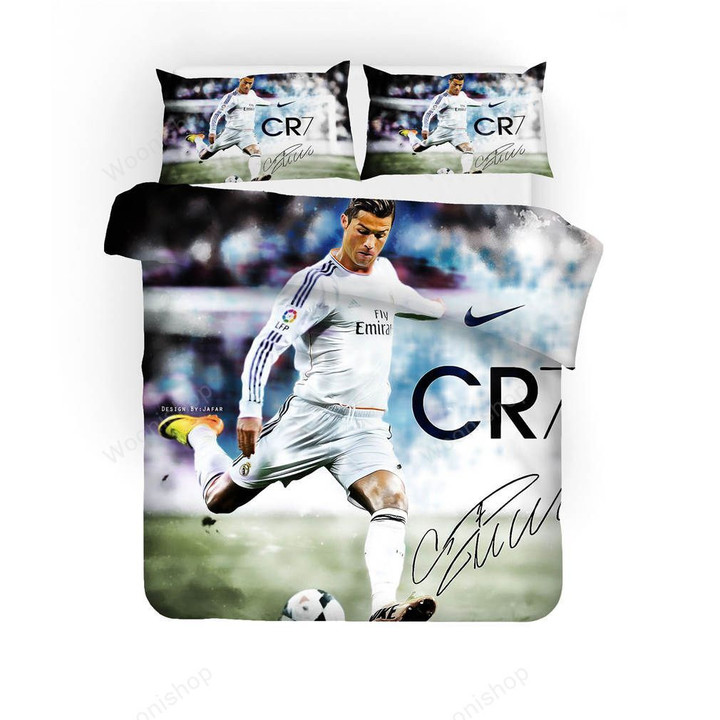  C Ronaldo 3D Print Bedding Set Queen Size Cristiano Duvet Cover Comforter Cover Set Home Bed Room Home Gift Q52