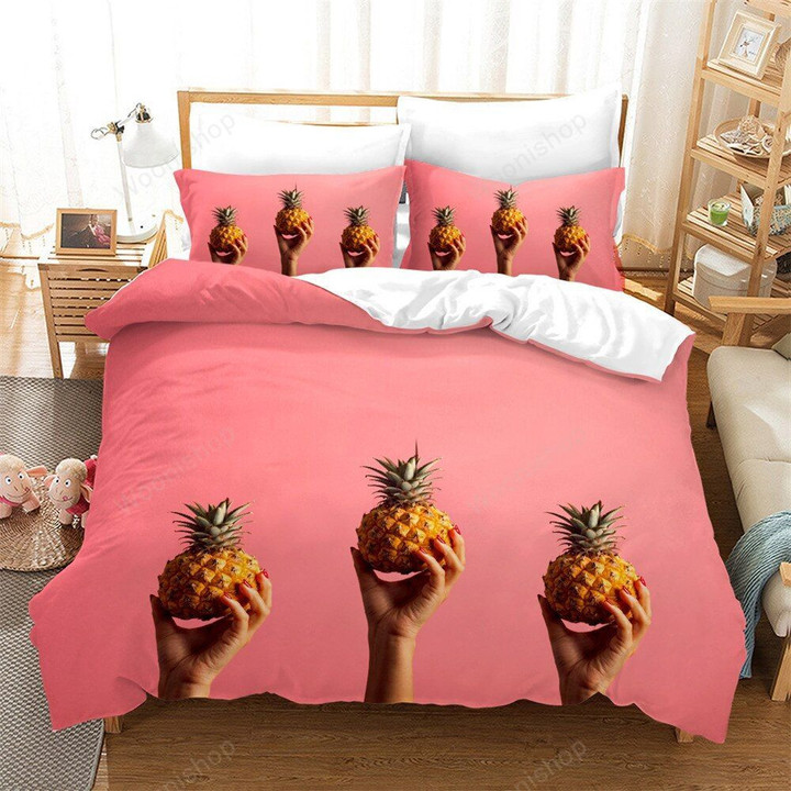 Fruit 3D Bedding Set Fresh Literature Multiple Color Options Minority Soft Bed Duvet Cover Set Twin Queen King Size