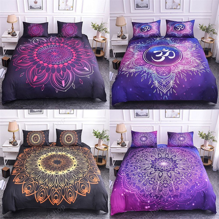 Mandala Bedding Set Paisley Pattern Bed Cover Boho Duvet Cover Set King Size Comforter Bedding Sets Home Textiles