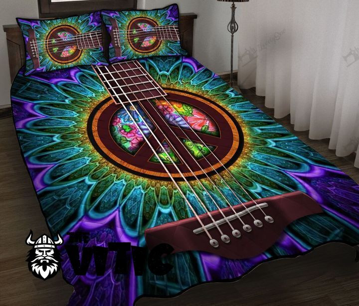 Thevitic™ Tie Dye Guitar Hippie Bedding Set 04204