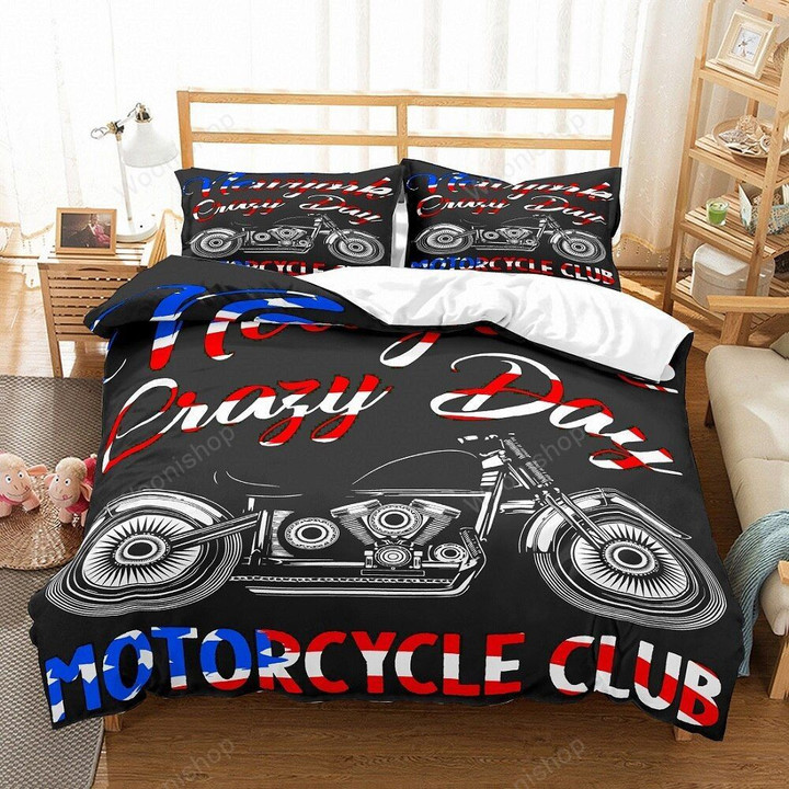 2/3Pcs Boy Silver Motorcycle Bedding Twin Full Queen King Size Custom Duvet Cover Set Microfiber Comforter Cover With Pillowcase