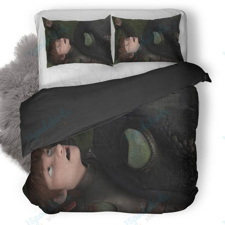 How To Train Your Dragon Hiccup And Toothless Lying Duvet Cover Bedding Set