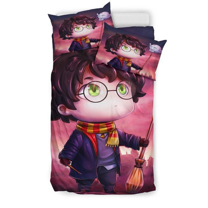 Chibi Harry Potter Bedding Set - Duvet Cover And Pillowcase Set