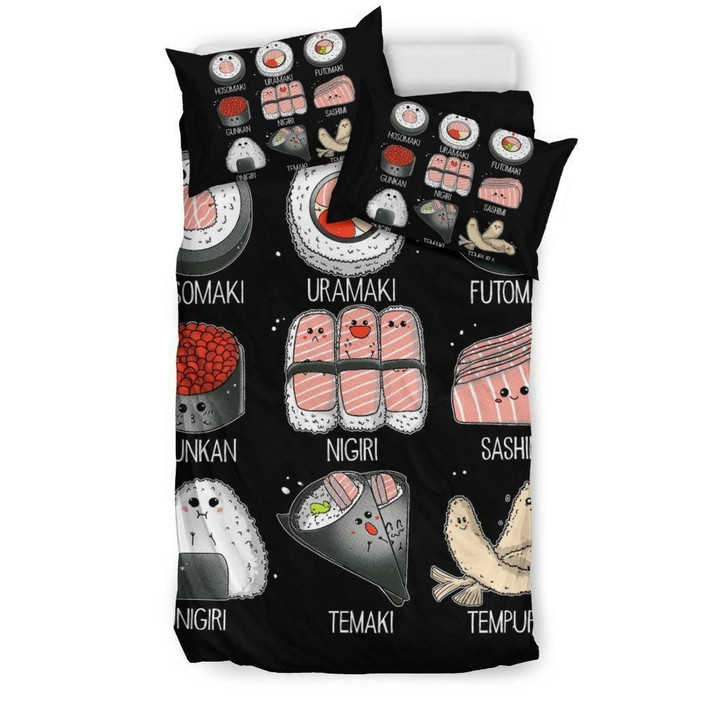 Sushi Bedding Set - Duvet Cover And Pillowcase Set