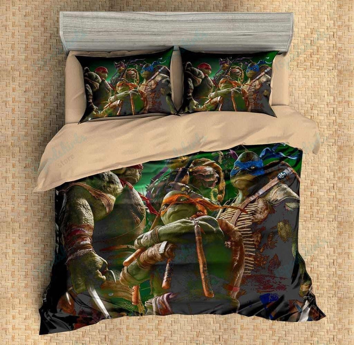 Custom Ninja Turtles Duvet Cover Set 3Pcs Bedding Set Bedlinen Sheet Pillowcases