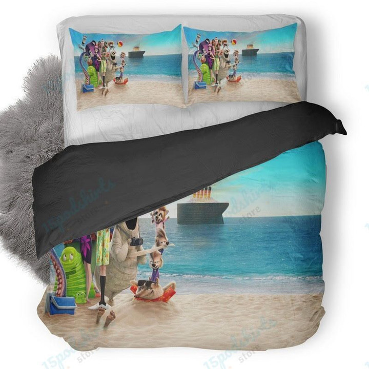Hotel Transylvania 3 Characters On The Beach Duvet Cover Bedding Set