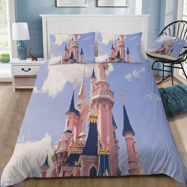Disney Castle In A Beautiful Day 391 Duvet Cover Bedding Set