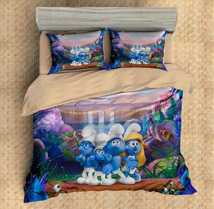 The Smurfs Duvet Cover Bedding Set