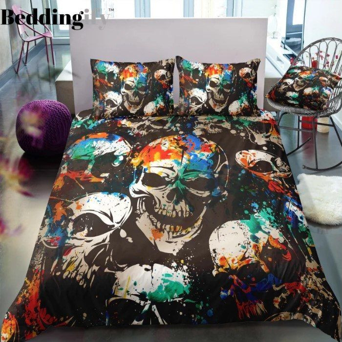Skull Watercolor Clh1410354B Bedding Sets