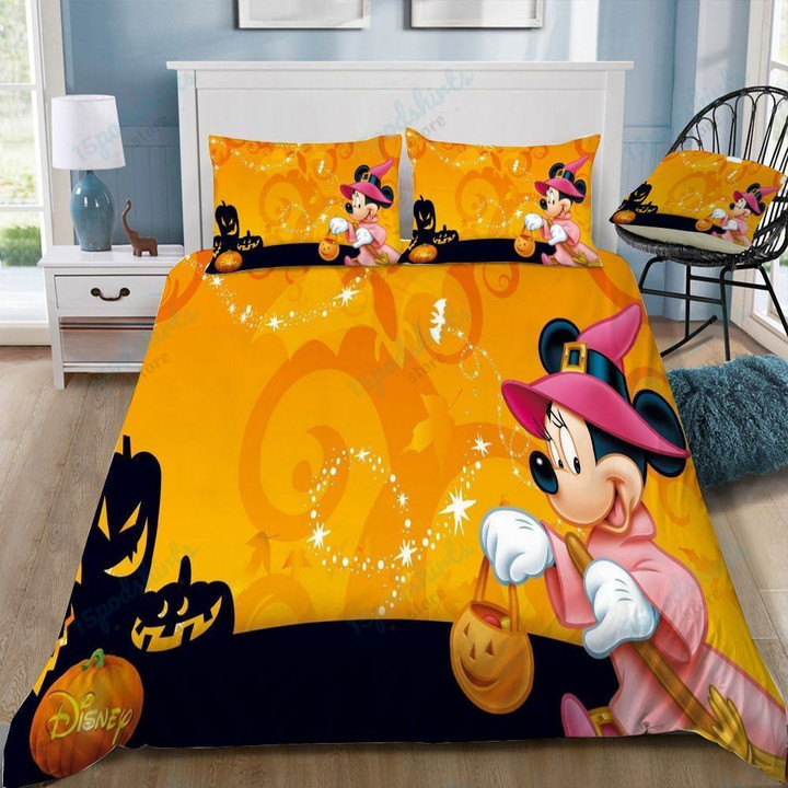 Disney Minnie Halloween Duvet Cover Bedding Set
