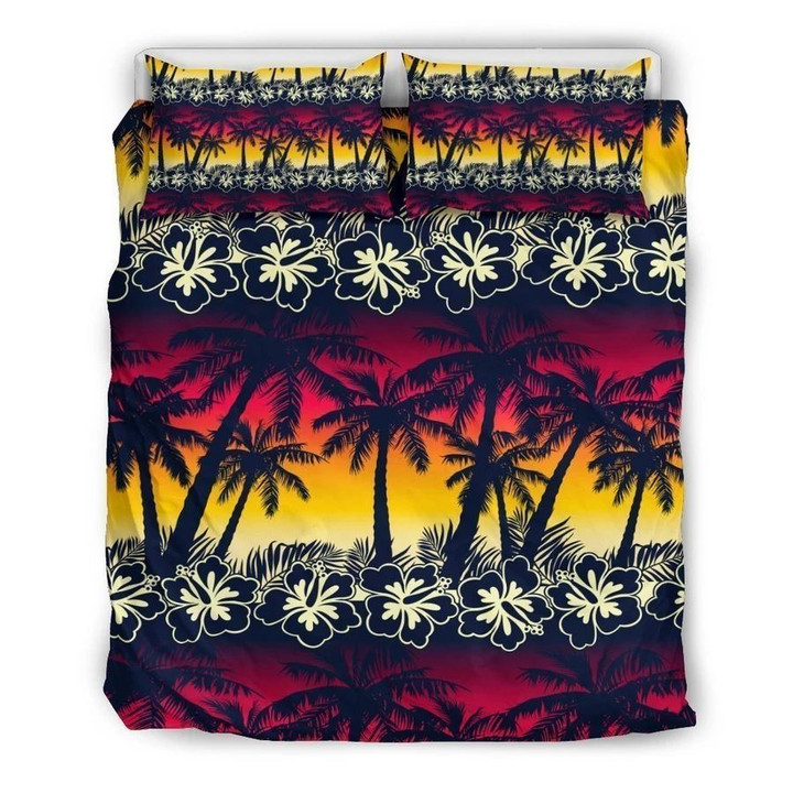 Sunset Hibiscus Palm Tree Clh2911082B Bedding Sets