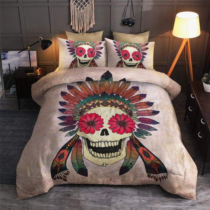 Sugar Skull Tn070978T Cotton Bed Sheets Spread Comforter Duvet Cover Bedding Sets
