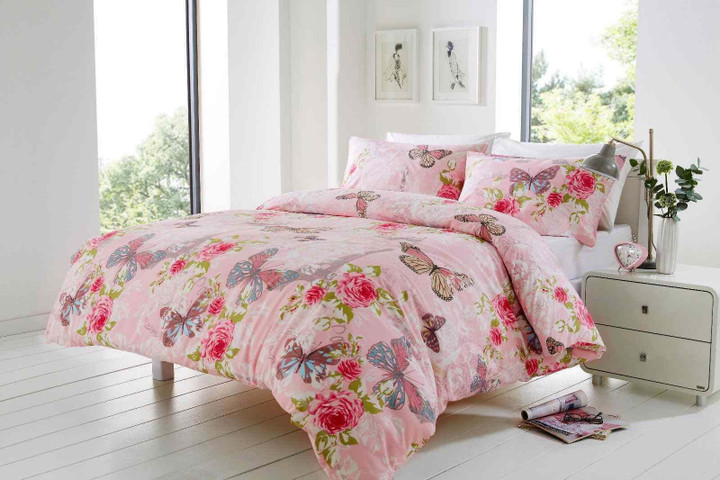 Pink Butterfly Clm0110238B Bedding Sets