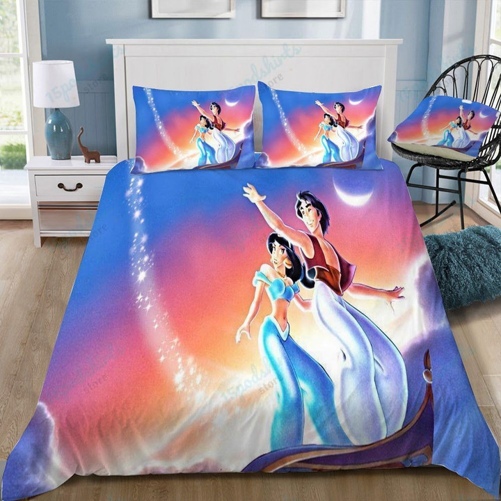 Disney Aladdin And Jasmine 18 Duvet Cover Bedding Set