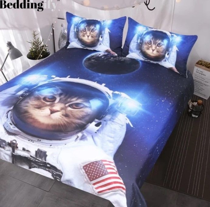 Funny Space Cat Clh1410150B Bedding Sets
