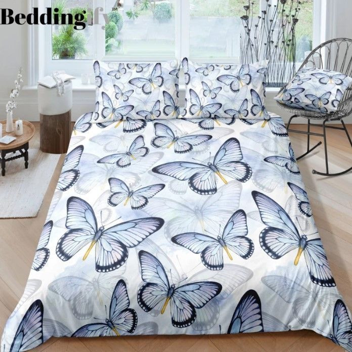 Light Blue Butterflies Clh1410208B Bedding Sets