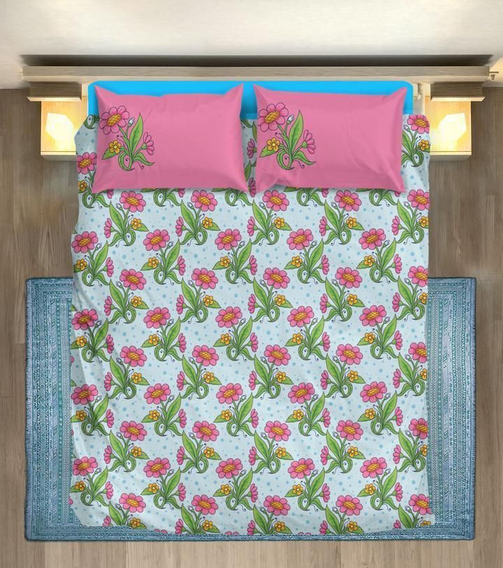 Pink Flower Bedding Set Iyls