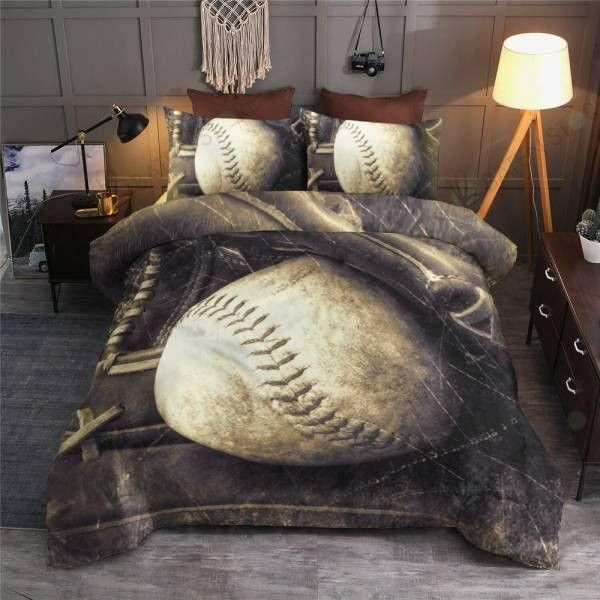 Vintage Sport Baseball Bedding Set Bedroom Decor