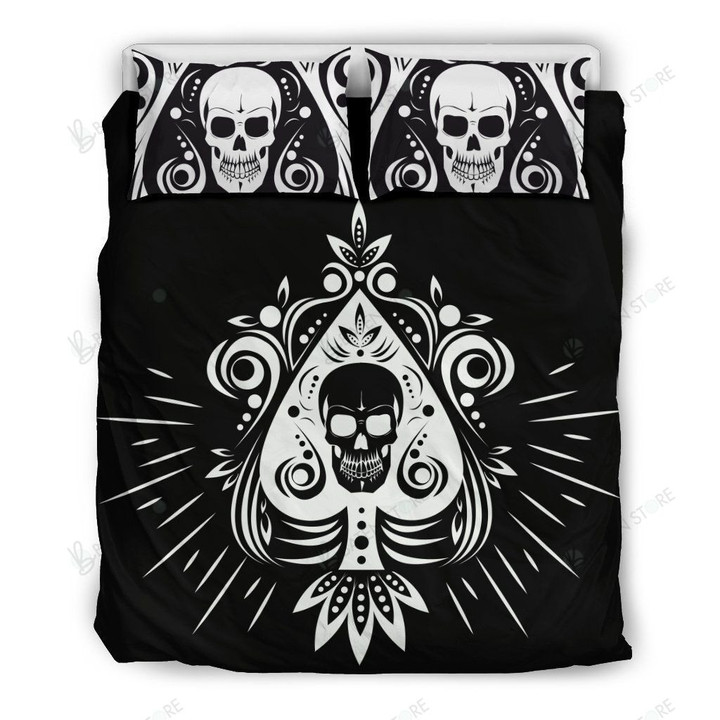 Skull Tattoo Design Black 3D Bedding Set Bedroom Decor