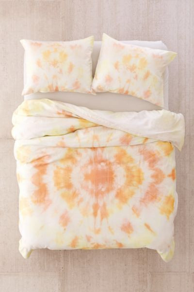 Orange Dalton Tie Dye Bedding Set All Over Prints