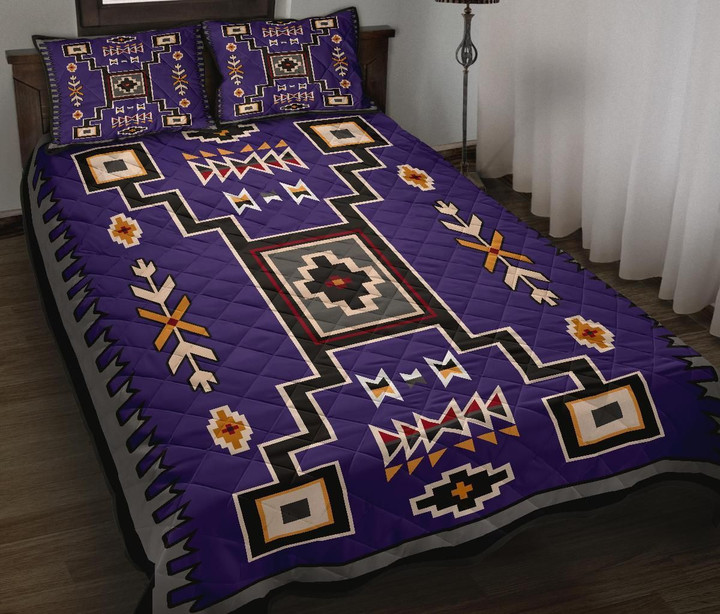 United Tribes Purple Pattern Native American Ct Bedding Set Bevrtq